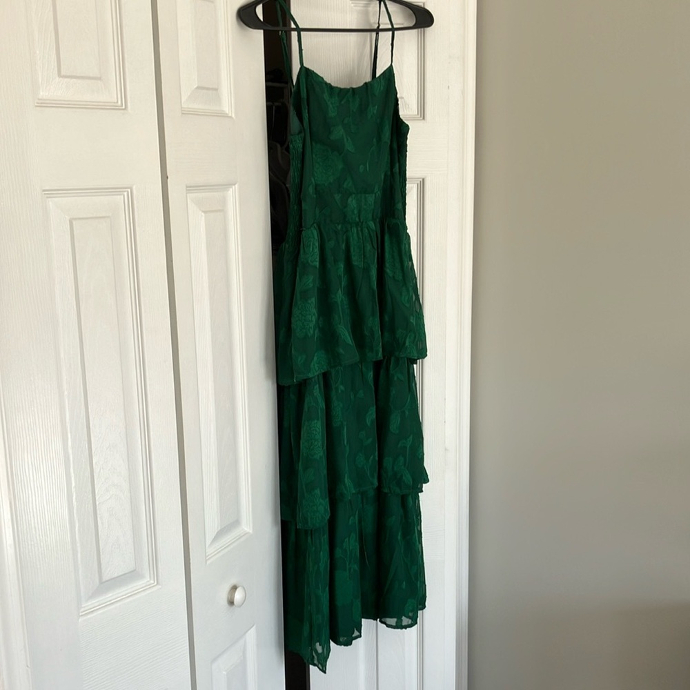 Lulu's Green Midi Dress